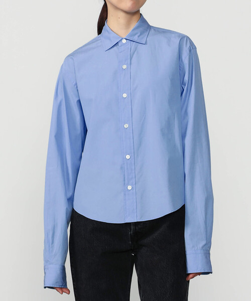 THE SHINZONE（ザ　シンゾーン）の「THE SHINZONE | SHORT PECK SHIRT WOMEN（シャツ/ブラウス・レディース・イエロー/ブルー/ホワイト・F）」の3枚目の写真