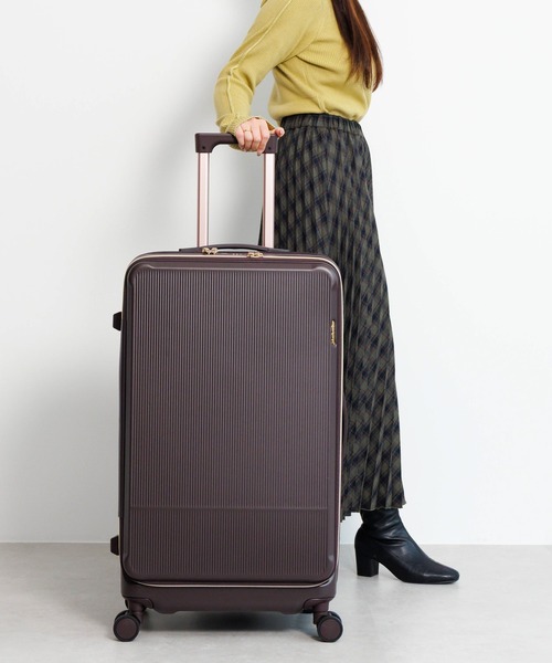 Jewelna Rose(ジュエルナローズ)の「エルダートローリー Lサイズ 87L 05403(スーツケース/キャリーバッグ・レディース・ブラウン/グレイッシュベージュ・FREE)」の2枚目の写真