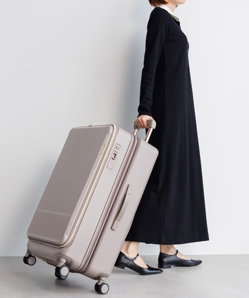Jewelna Rose(ジュエルナローズ)の「エルダートローリー Lサイズ 87L 05403(スーツケース/キャリーバッグ・レディース・ブラウン/グレイッシュベージュ・FREE)」の3枚目の写真