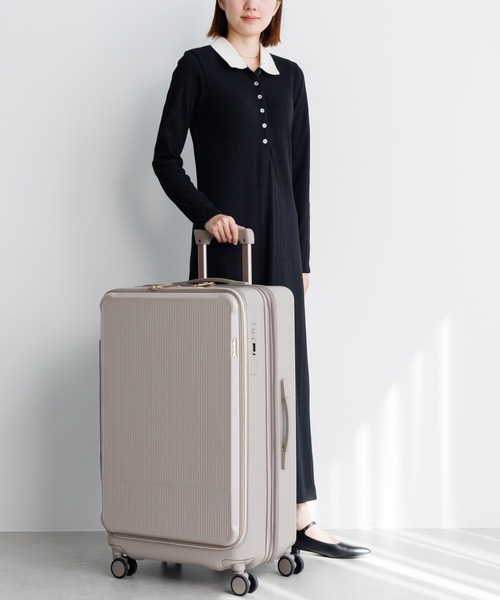 Jewelna Rose(ジュエルナローズ)の「エルダートローリー Lサイズ 87L 05403(スーツケース/キャリーバッグ・レディース・ブラウン/グレイッシュベージュ・FREE)」の4枚目の写真