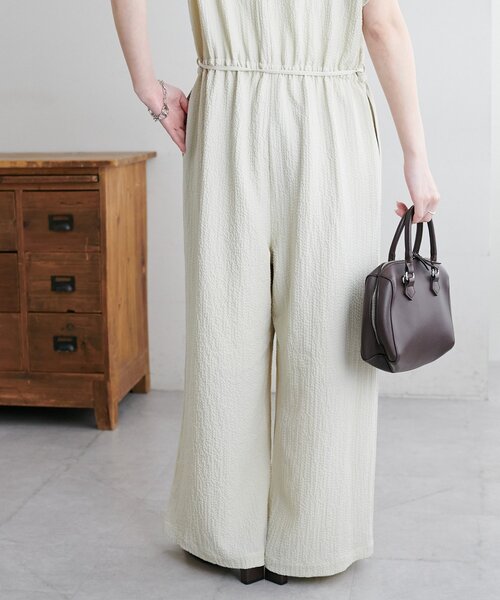 DISCOAT(ディスコート)の「【SS先行予約】ジャガードフリルサロペット(サロペット/オーバーオール・レディース・ブラック/アイボリー/モカ・PS/FREE)」の8枚目の写真