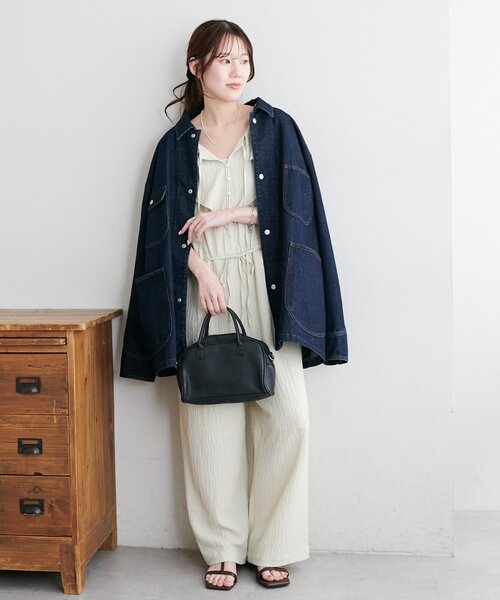 DISCOAT(ディスコート)の「【SS先行予約】ジャガードフリルサロペット(サロペット/オーバーオール・レディース・ブラック/アイボリー/モカ・PS/FREE)」の17枚目の写真