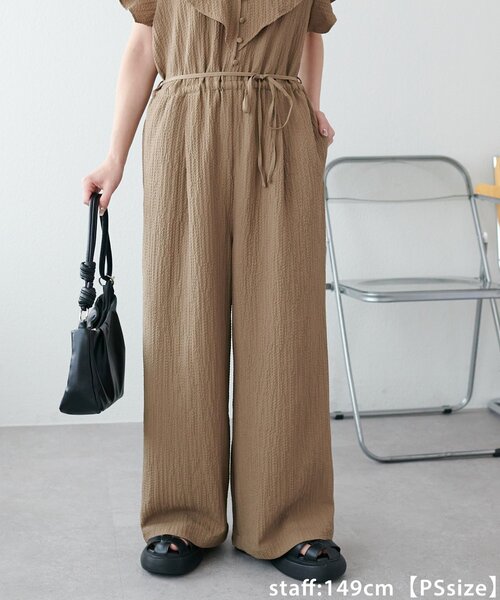 DISCOAT(ディスコート)の「【SS先行予約】ジャガードフリルサロペット(サロペット/オーバーオール・レディース・ブラック/アイボリー/モカ・PS/FREE)」の11枚目の写真