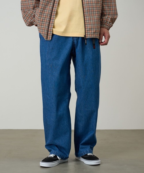 Gramicci(グラミチ)の「STRETCH DENIM LOOSE TAPERED RIDGE PANT|ストレッチデニムルーズテーパードリッジパンツ(デニムパンツ・メンズ・インディゴブルー/ライトインディゴブルー・S/M/L/XL/XXL)」の2枚目の写真