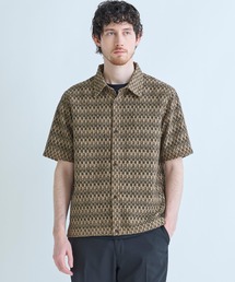 MEN'S BIGI | シアージオメトリック半袖シャツ(シャツ/ブラウス)