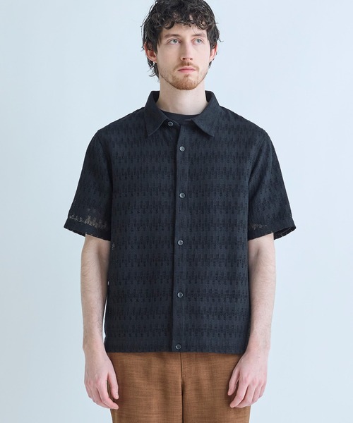 MEN'S BIGI（メンズビギ）の「シアージオメトリック半袖シャツ（シャツ/ブラウス・メンズ・ブラウン/ブラック/ブルー・02/03）」の2枚目の写真