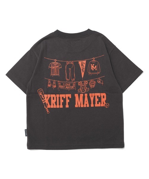 KRIFF MAYER Kid's Collection(クリフメイヤーキッズコレクション)の「【抗ピリング・接触冷感・吸汗速乾】冷感ベースボールT(Laundry)(Tシャツ/カットソー・キッズ・オフホワイト/ライトグリーン/ネイビー/イエロー/チャコール・170/160/150/140/130/120)」の2枚目の写真