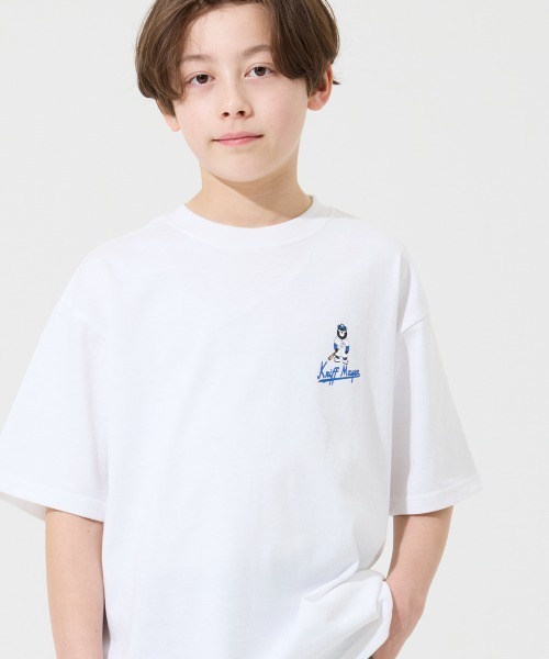 KRIFF MAYER Kid's Collection(クリフメイヤーキッズコレクション)の「【抗ピリング・接触冷感・吸汗速乾】冷感ベースボールT(Laundry)(Tシャツ/カットソー・キッズ・オフホワイト/ライトグリーン/ネイビー/イエロー/チャコール・170/160/150/140/130/120)」の6枚目の写真