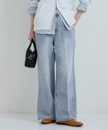 coca(coca) | センタープレスストレートデニムパンツ(デニムパンツ)