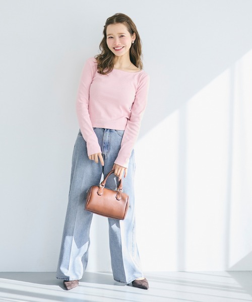 coca(coca)(コカ)の「センタープレスストレートデニムパンツ(デニムパンツ・レディース・ライトブルー・L/M/S)」の16枚目の写真