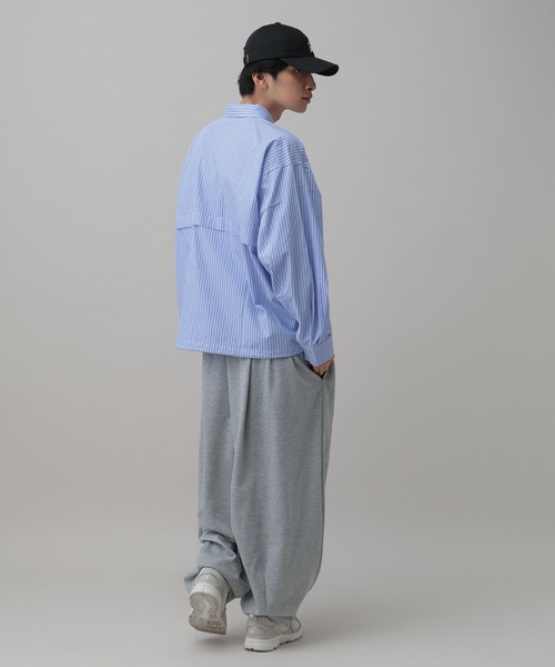 ALAND(エーランド)の「【UNISEX】ALAND/ストライプWビッグシャツ(シャツ/ブラウス・レディース・ブルー/ピンク・MEDIUM/LARGE)」の9枚目の写真