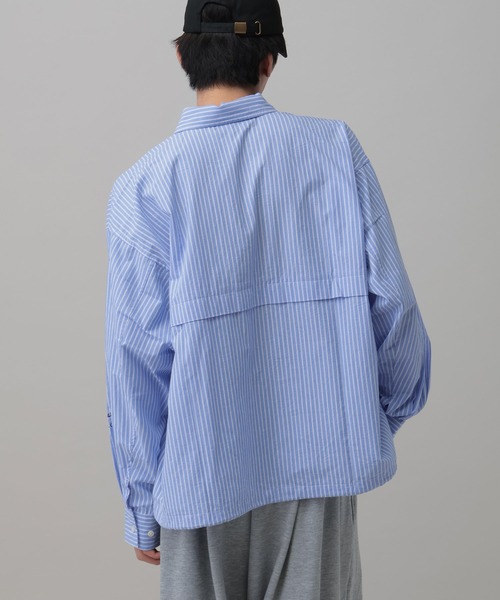 ALAND(エーランド)の「【UNISEX】ALAND/ストライプWビッグシャツ(シャツ/ブラウス・レディース・ブルー/ピンク・MEDIUM/LARGE)」の12枚目の写真