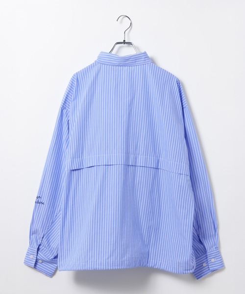 ALAND(エーランド)の「【UNISEX】ALAND/ストライプWビッグシャツ(シャツ/ブラウス・レディース・ブルー/ピンク・MEDIUM/LARGE)」の14枚目の写真