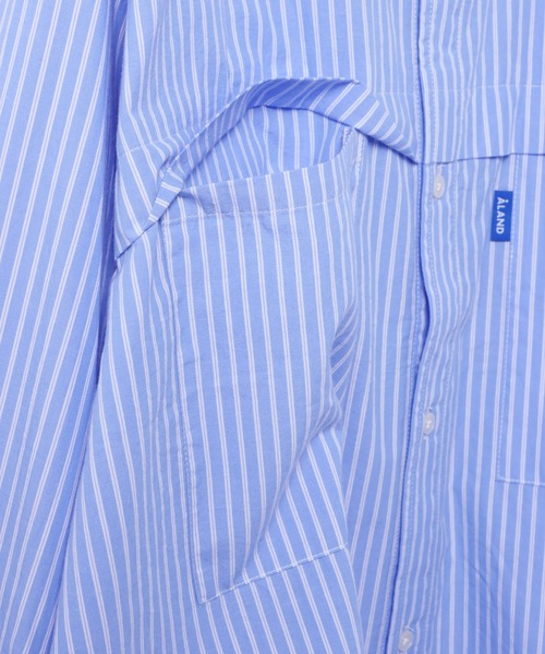 ALAND(エーランド)の「【UNISEX】ALAND/ストライプWビッグシャツ(シャツ/ブラウス・レディース・ブルー/ピンク・MEDIUM/LARGE)」の19枚目の写真