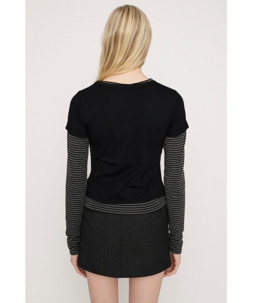 SLY(スライ)の「HEART HOLE 2P TOPS ハートホールツーピートップス 春服(Tシャツ/カットソー・レディース・レッド系その他/ブラック系その他2・FREE)」の8枚目の写真