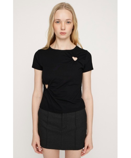 SLY(スライ)の「HEART HOLE 2P TOPS ハートホールツーピートップス 春服(Tシャツ/カットソー・レディース・レッド系その他/ブラック系その他2・FREE)」の12枚目の写真