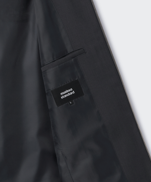 MUSINSA STANDARD（ムシンサスタンダード）の「ウリッシュオーバーショルダーミニマルジャケット [ネイビー]（その他アウター・メンズ・その他・MEDIUM/LARGE/X-LARGE/2XL）」の7枚目の写真