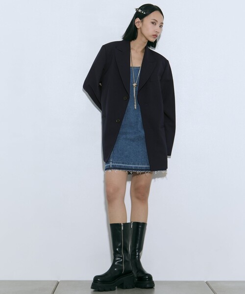 TOGA PULLA（トーガ　プルラ）の「【TOGA PULLA/トーガプルラ】Metal leather barrette small/メタルレザーバレッタスモール（バレッタ/ヘアクリップ・レディース・ブラック・FREE）」の2枚目の写真