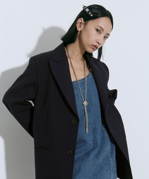 TOGA PULLA（トーガ　プルラ）の「【TOGA PULLA/トーガプルラ】Metal leather barrette small/メタルレザーバレッタスモール（バレッタ/ヘアクリップ・レディース・ブラック・FREE）」の3枚目の写真