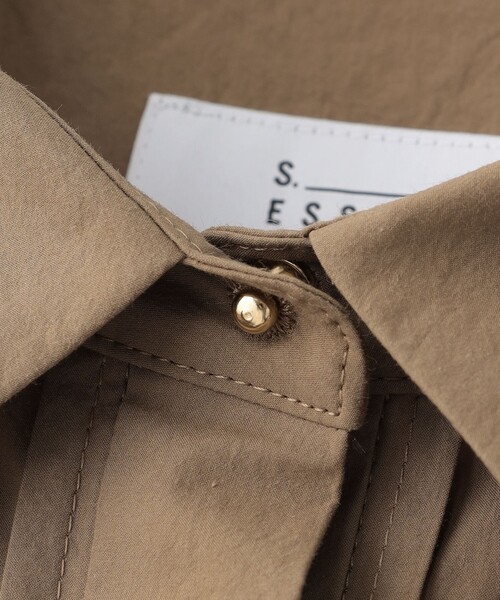 S.ESSENTIALS(エスエッセンシャルズ)の「タイプライターシャツワンピース(ワンピース・レディース・ブラウン/ダークネイビー・36/38)」の8枚目の写真