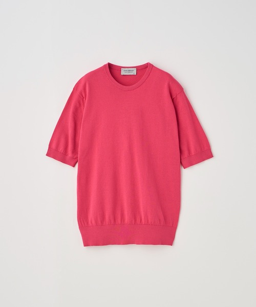 JOHN SMEDLEY(ジョンスメドレー)の「半袖コットンニットプルオーバー(ニット/セーター・レディース・ピンク系その他2・S/L/M)」の1枚目の写真