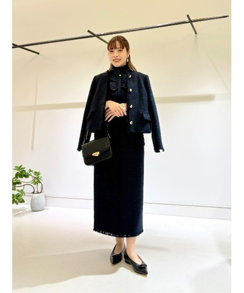 allureville（アルアバイル）の「ニュアンスタイトツィードスカート（スカート・レディース・ブラック系その他/ネイビー/アイボリー・2/1）」の15枚目の写真