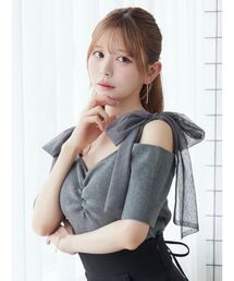 EATME | ショルダーリボンリブTOP(Tシャツ/カットソー)