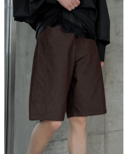 Re:EDIT（リエディ）の「[2026S/S COLLECTION]コットン混デニムハーフパンツ（その他パンツ・レディース・ネイビー/ピンク/ブラウン・MEDIUM）」の2枚目の写真