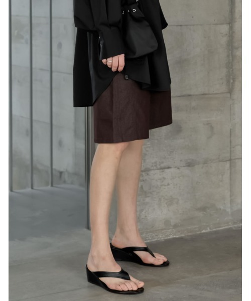Re:EDIT（リエディ）の「[2026S/S COLLECTION]コットン混デニムハーフパンツ（その他パンツ・レディース・ネイビー/ピンク/ブラウン・MEDIUM）」の5枚目の写真