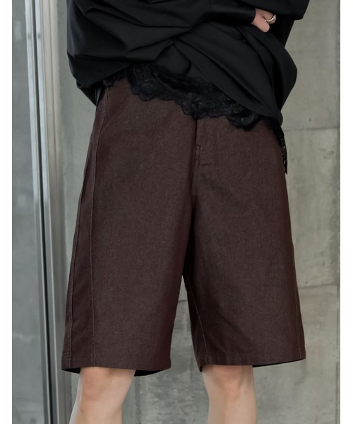 Re:EDIT（リエディ）の「[2026S/S COLLECTION]コットン混デニムハーフパンツ（その他パンツ・レディース・ネイビー/ピンク/ブラウン・MEDIUM）」の7枚目の写真