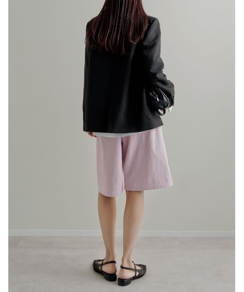 Re:EDIT（リエディ）の「[2026S/S COLLECTION]コットン混デニムハーフパンツ（その他パンツ・レディース・ネイビー/ピンク/ブラウン・MEDIUM）」の10枚目の写真