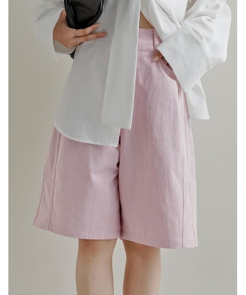 Re:EDIT（リエディ）の「[2026S/S COLLECTION]コットン混デニムハーフパンツ（その他パンツ・レディース・ネイビー/ピンク/ブラウン・MEDIUM）」の11枚目の写真