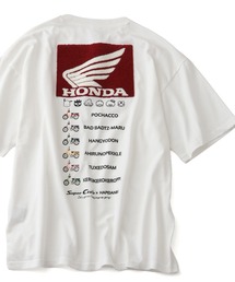 【SANRIO/サンリオ】×【HONDA/ホンダ】フロッキー&サガラ刺繍 アートワークデザイン 半袖Tシャツ