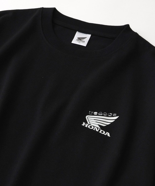 sanrio(サンリオ)の「【SANRIO/サンリオ】×【HONDA/ホンダ】フロッキー&サガラ刺繍 アートワークデザイン 半袖Tシャツ(Tシャツ/カットソー・メンズ・スミクロ/サックスブルー/ブラック/オフホワイト・M/L/LL)」の14枚目の写真