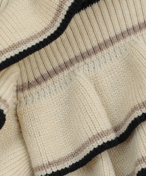 CLANE(クラネ)の「【CLANE/クラネ】FRILL SLEEVE KNIT TOPS/フリルスリーブニットトップス(ニット/セーター・レディース・マルチ/グレー/ブラック・1)」の14枚目の写真