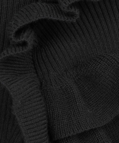 CLANE(クラネ)の「【CLANE/クラネ】FRILL SLEEVE KNIT TOPS/フリルスリーブニットトップス(ニット/セーター・レディース・マルチ/グレー/ブラック・1)」の7枚目の写真