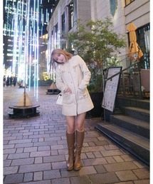 MISTREASS（ミストレアス）の「Narrow Ribbon Tweed Collarless Coat（ノーカラージャケット）」