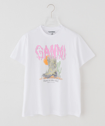 GANNI / ガニー Basic Cotton Jersey T-shirt Boots
