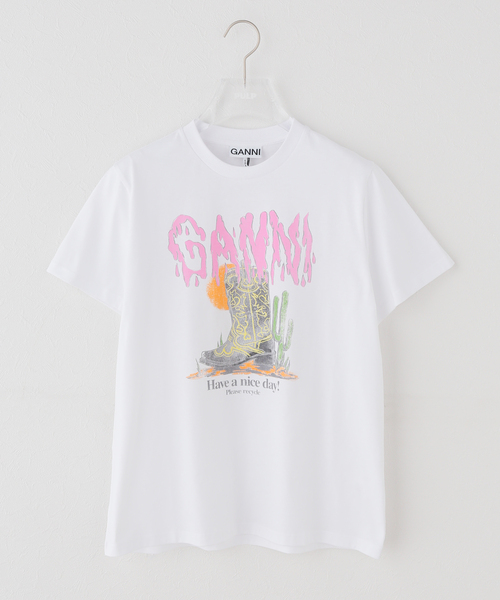 GANNI / ガニー Basic Cotton Jersey T-shirt Boots（Tシャツ