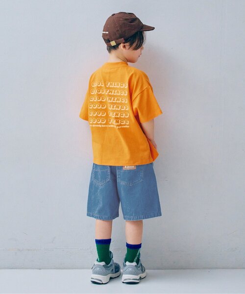 p.premier（ピードットプルミエ）の「カラーツイル&デニムワイドハーフパンツ（その他パンツ・キッズ・ブラウン/ベージュ/チャコール/パープル/ブルー・80/90/100/110/120/130/140）」の16枚目の写真