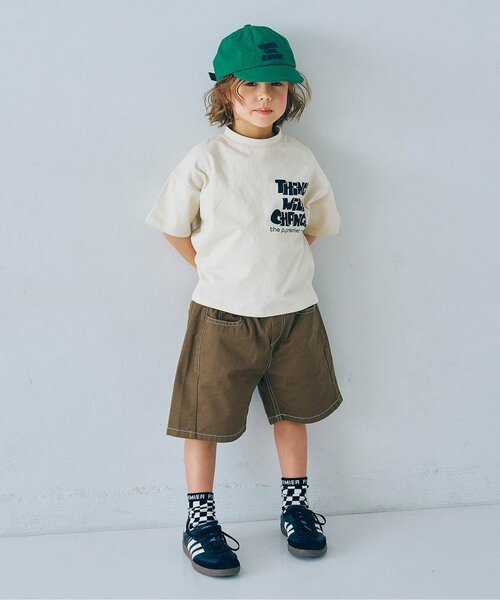 p.premier（ピードットプルミエ）の「カラーツイル&デニムワイドハーフパンツ（その他パンツ・キッズ・ブラウン/ベージュ/チャコール/パープル/ブルー・80/90/100/110/120/130/140）」の19枚目の写真