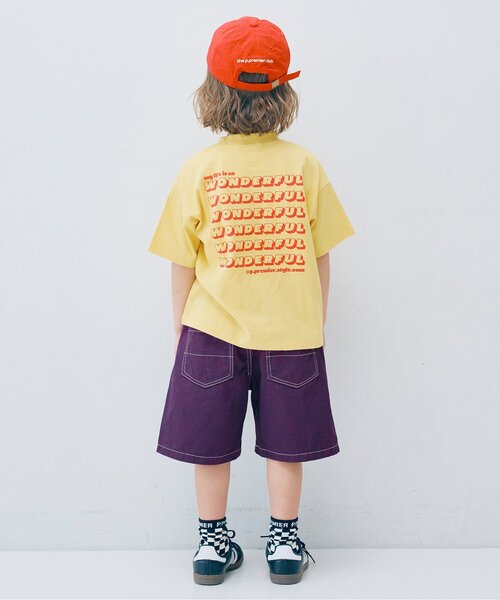 p.premier(ピードットプルミエ)の「カラーツイル&デニムワイドハーフパンツ(その他パンツ・キッズ・ブラウン/ベージュ/チャコール/パープル/ブルー・80/90/100/110/120/130/140)」の13枚目の写真
