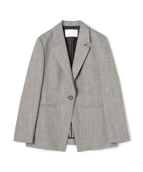 BALLSEY（ボールジィ）の「【WEB先行予約】ミックススラブストレッチ 1Bテーラードジャケット（テーラードジャケット・レディース・ブラック系その他/ライトベージュ・38/36）」の2枚目の写真