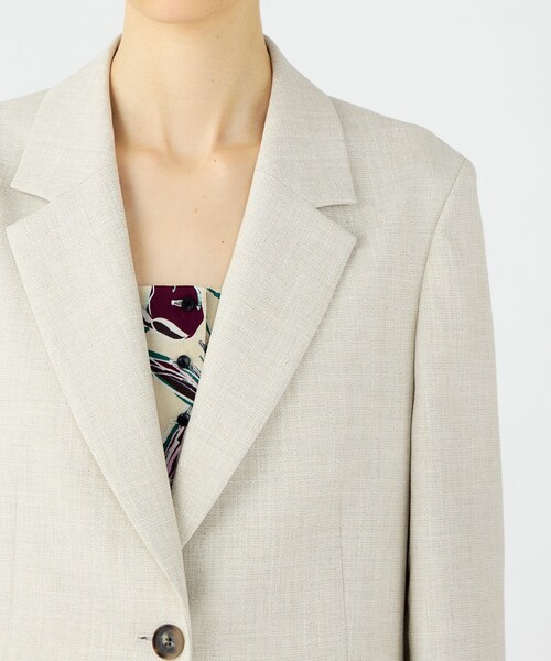 BALLSEY（ボールジィ）の「【WEB先行予約】ミックススラブストレッチ 1Bテーラードジャケット（テーラードジャケット・レディース・ブラック系その他/ライトベージュ・38/36）」の9枚目の写真