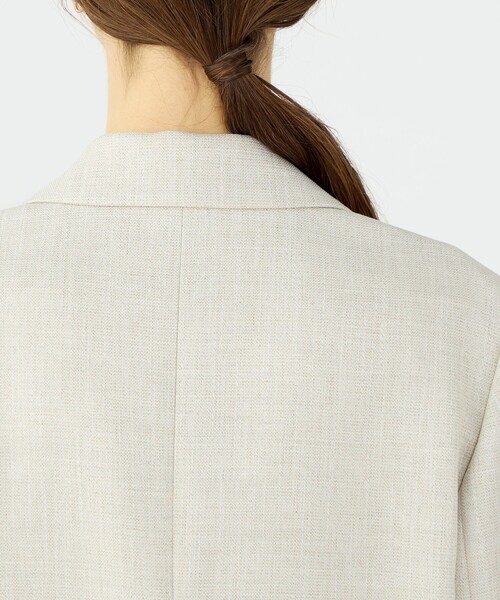 BALLSEY（ボールジィ）の「【WEB先行予約】ミックススラブストレッチ 1Bテーラードジャケット（テーラードジャケット・レディース・ブラック系その他/ライトベージュ・38/36）」の10枚目の写真