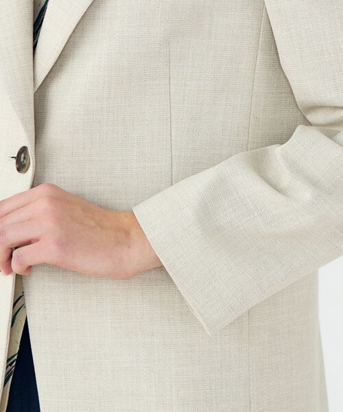 BALLSEY（ボールジィ）の「【WEB先行予約】ミックススラブストレッチ 1Bテーラードジャケット（テーラードジャケット・レディース・ブラック系その他/ライトベージュ・38/36）」の11枚目の写真