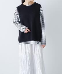 かぐれ | コットンローゲージニットベスト(ベスト)