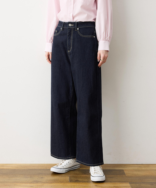 LE SOUK HOLIDAY(ルスークホリデー)の「ストレッチデニムワイドパンツ(その他パンツ・レディース・ネイビー/ブルー・M/L)」の7枚目の写真