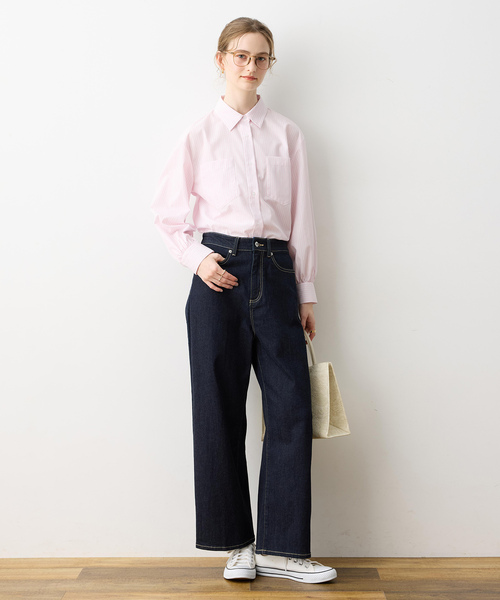 LE SOUK HOLIDAY(ルスークホリデー)の「ストレッチデニムワイドパンツ(その他パンツ・レディース・ネイビー/ブルー・M/L)」の10枚目の写真