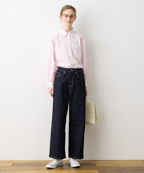 LE SOUK HOLIDAY(ルスークホリデー)の「ストレッチデニムワイドパンツ(その他パンツ・レディース・ネイビー/ブルー・M/L)」の11枚目の写真